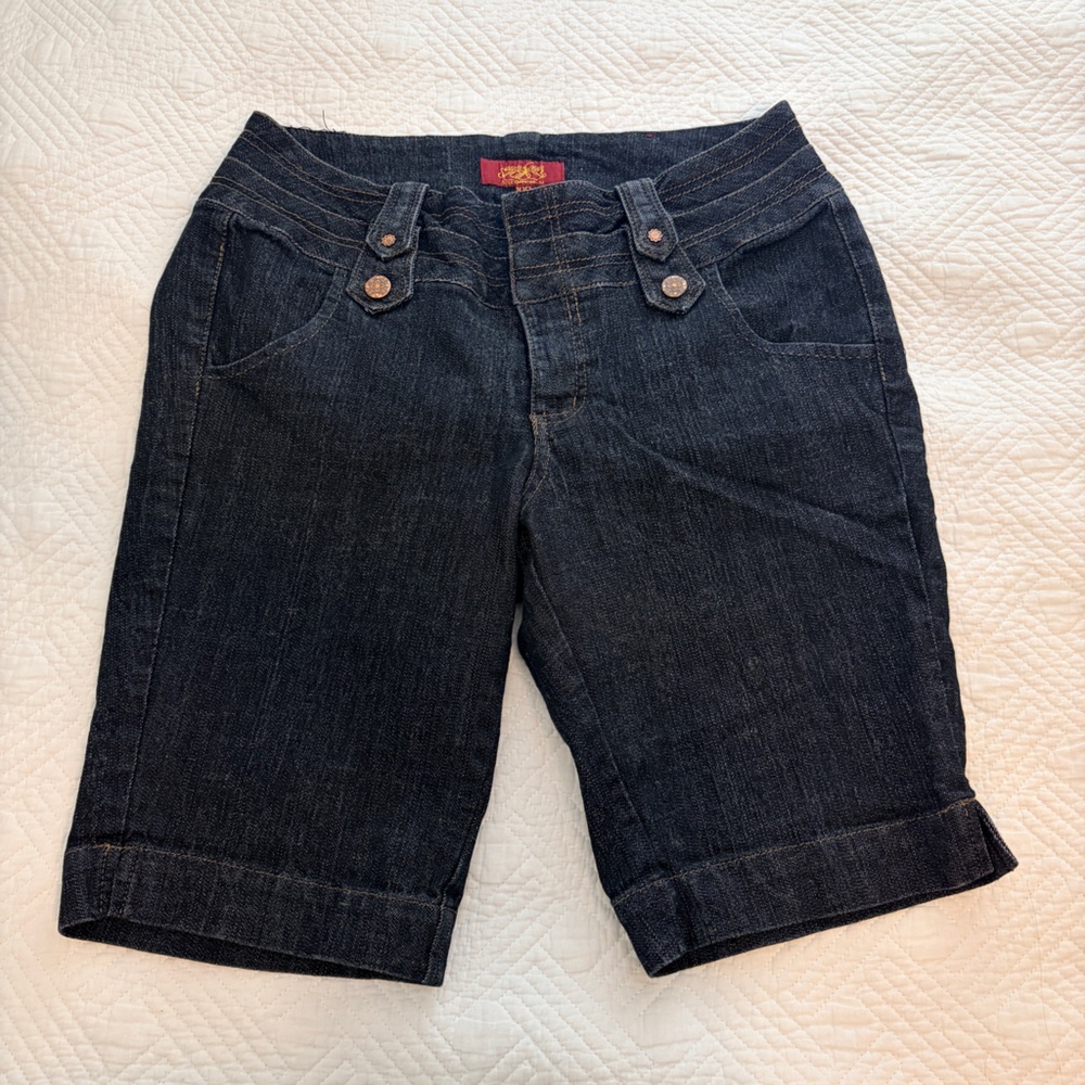 Y2K Dark Denim Shorts capris